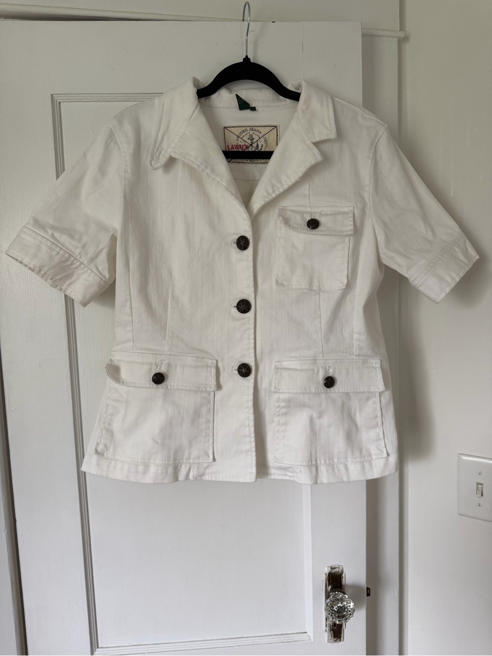 Ralph Lauren White Jean Top